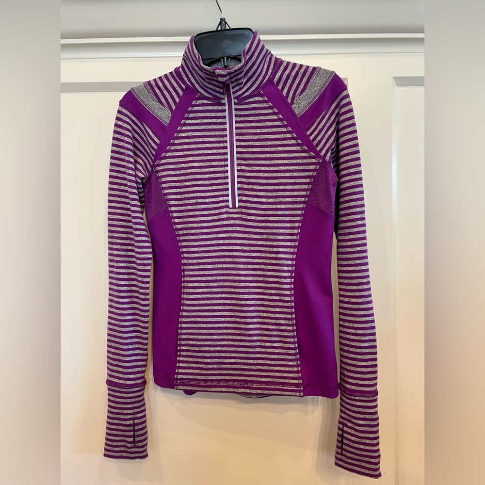 Ivivva Girls Quarter Zip Purple & Grey Size 10